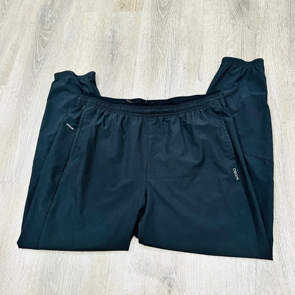 Skora Qwick-Dry Mens Running Pants Black XL Reflective Athletic Joggers Training
